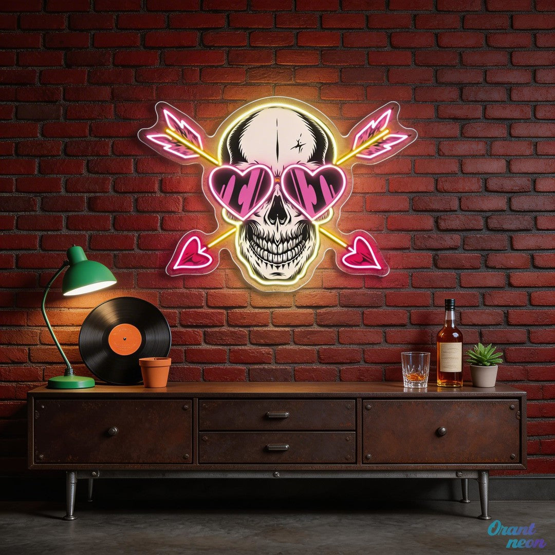 Kiss of Death, Heart of Love Best Gift For Valentine Neon Sight Light Artwork