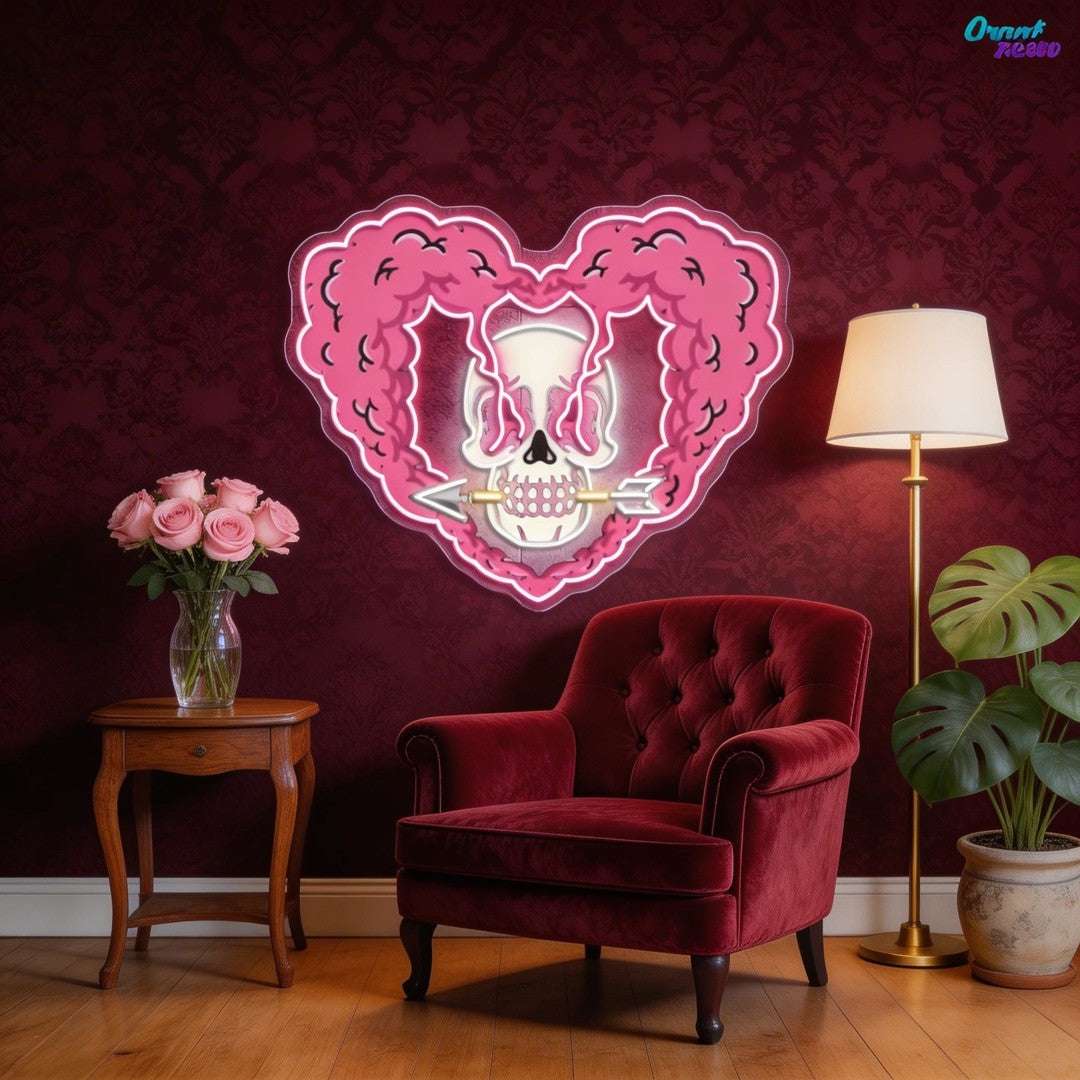 Arrow Through My Heart Best Gift For Valentine Neon Sight Light Artwork