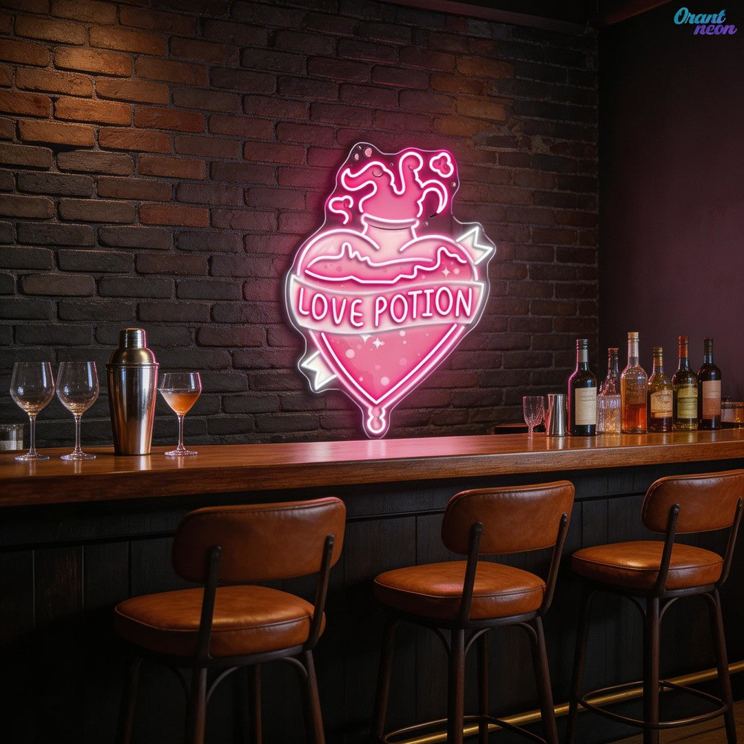 Brewing Romance, One Potion at a Time Neon Sight Light Artwork