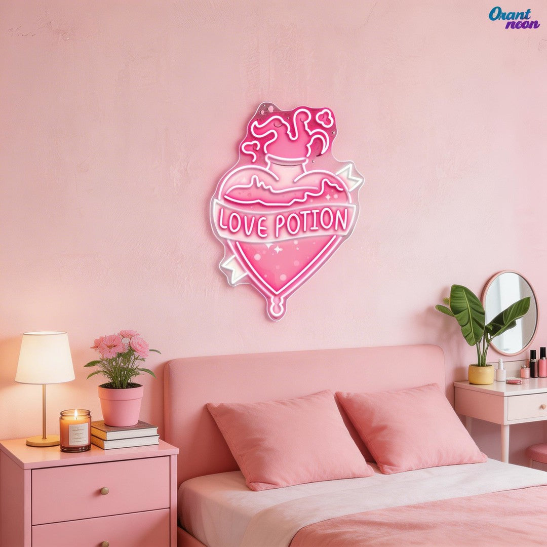 Brewing Romance, One Potion at a Time Neon Sight Light Artwork