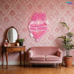 Brewing Romance, One Potion at a Time Neon Sight Light Artwork