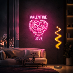Love in Full Bloom: A Neon Valentine Best Gift For Valentine Neon Sight Light Artwork