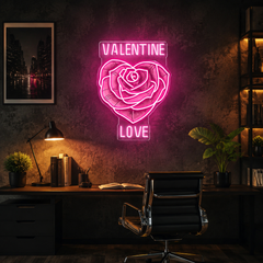 Love in Full Bloom: A Neon Valentine Best Gift For Valentine Neon Sight Light Artwork