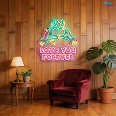Risen for Love: A Valentine’s Zombie Glow Neon Sight Light Artwork