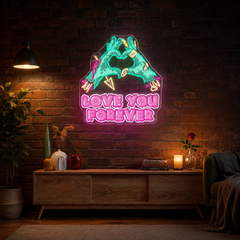 Risen for Love: A Valentine’s Zombie Glow Neon Sight Light Artwork