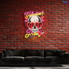 Love in the Skull of It: Valentine’s Glow Neon Sight Light Artwork
