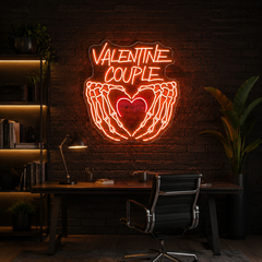 Skeleton Love: A Heart of Bones Best Gift For Valentine Neon Sight Light Artwork