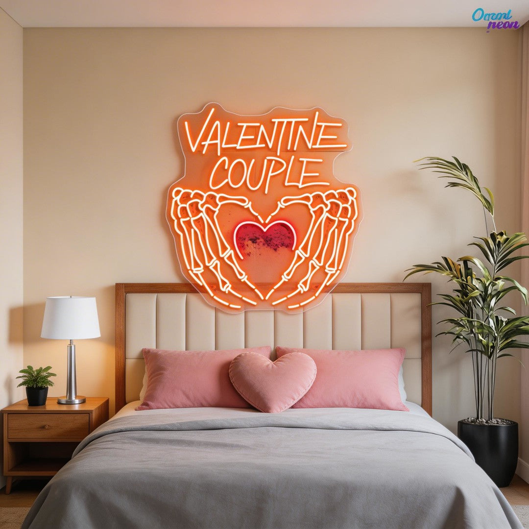 Skeleton Love: A Heart of Bones Best Gift For Valentine Neon Sight Light Artwork