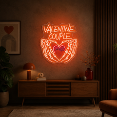 Skeleton Love: A Heart of Bones Best Gift For Valentine Neon Sight Light Artwork