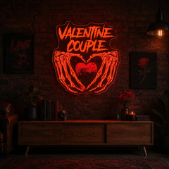 Skeleton Love: A Heart of Bones Best Gift For Valentine Neon Sight Light Artwork