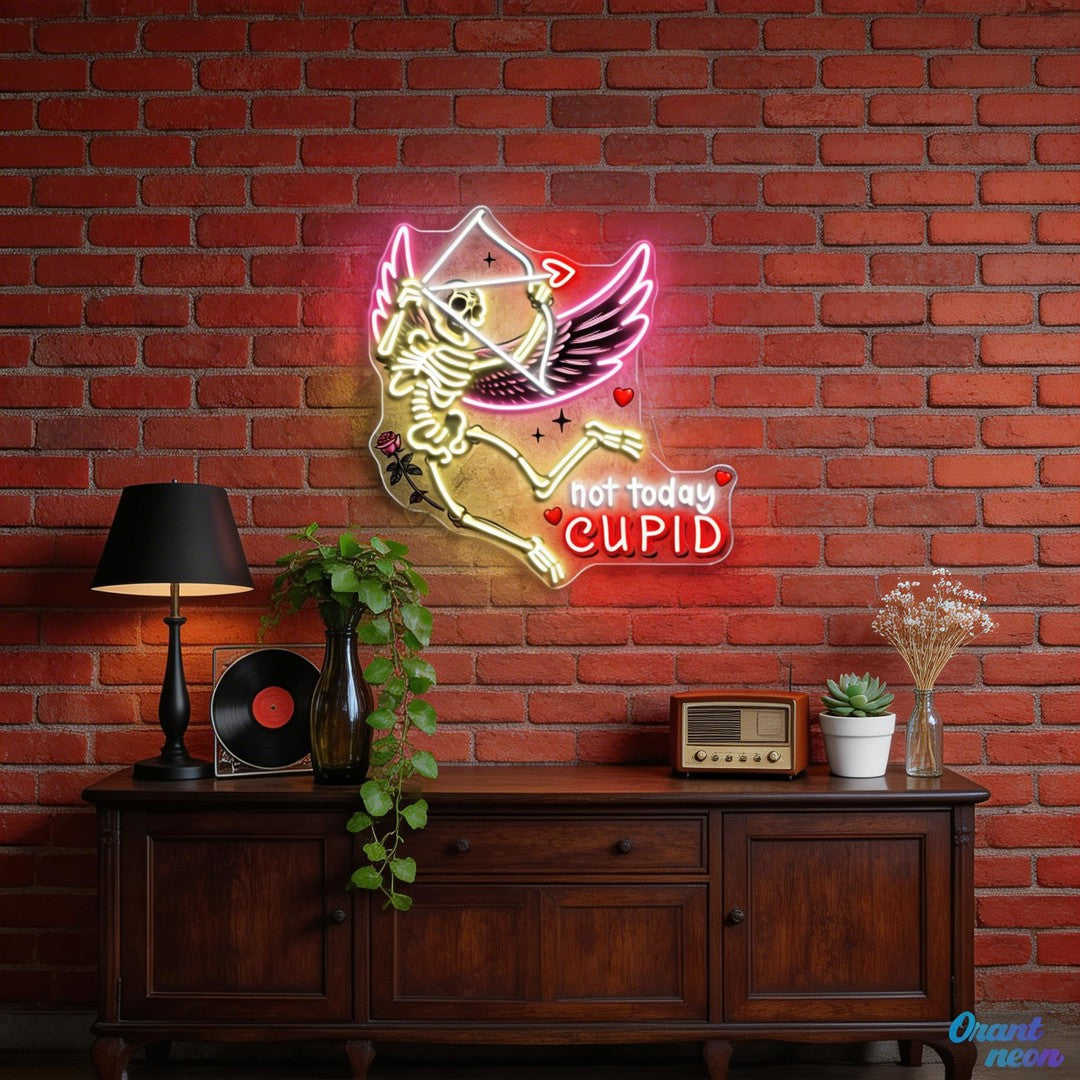 Fleshless Cupid, Endless Love Best Gift For Valentine Neon Sight Light Artwork