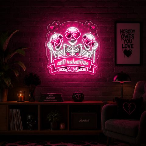 Valentine’s Vibe: Dark Love Best Gift For Valentine Neon Sight Light Artwork
