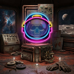 Colorful Astronaut Skull LED Neon Sign Light Pop Art