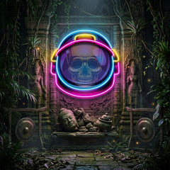 Colorful Astronaut Skull LED Neon Sign Light Pop Art