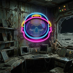 Colorful Astronaut Skull LED Neon Sign Light Pop Art