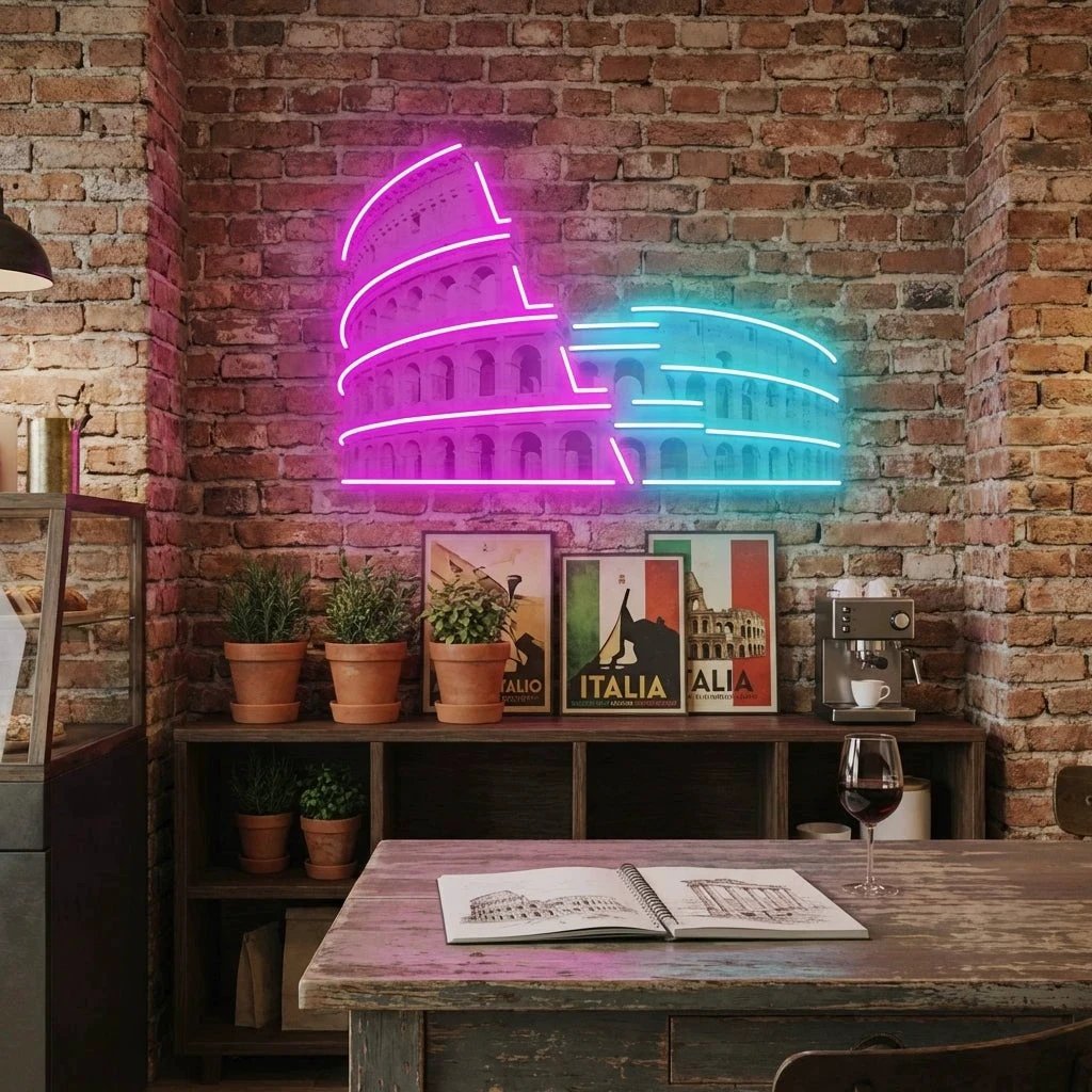 Colosseum Neon Artwork Led Neon Sign Light