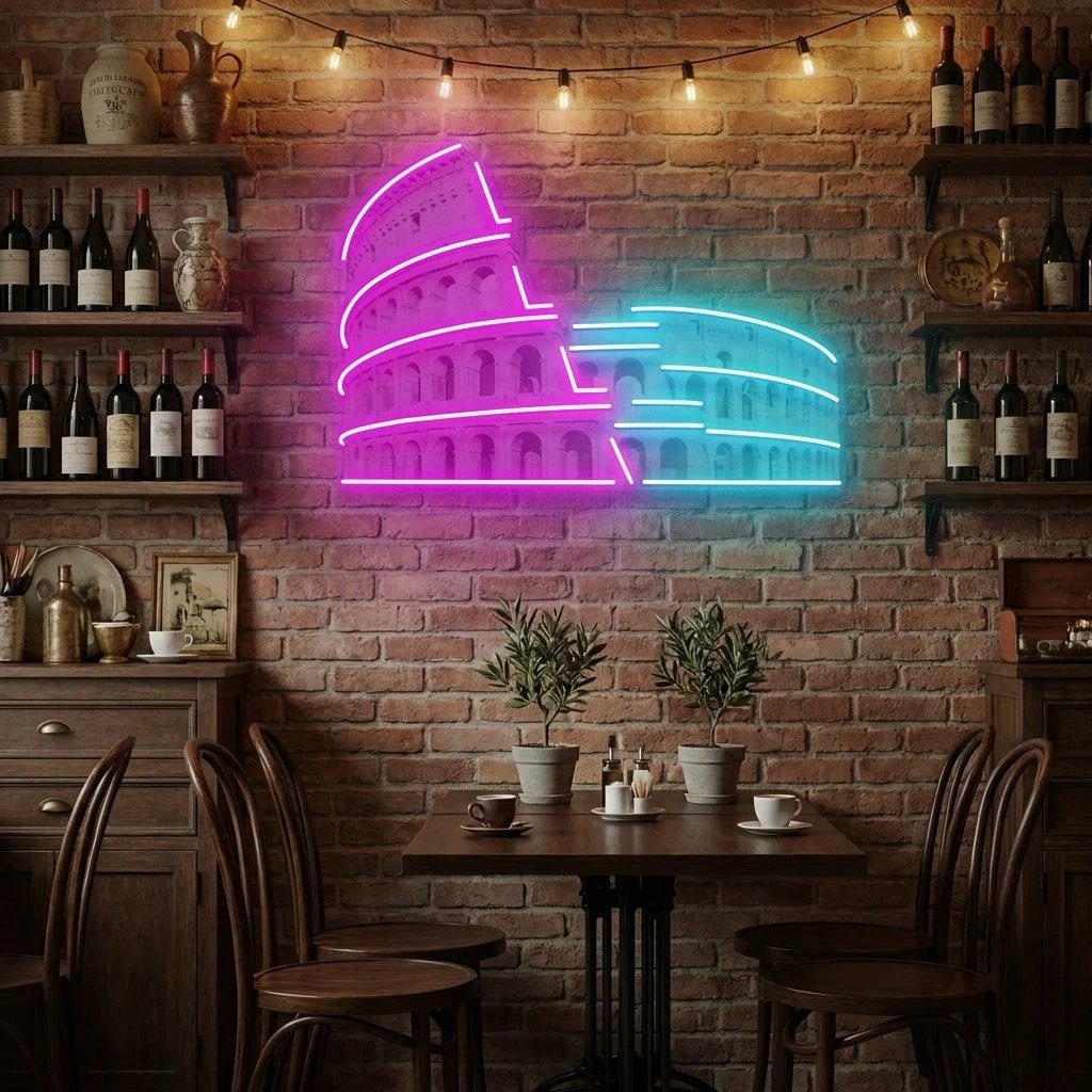 Colosseum Neon Artwork Led Neon Sign Light