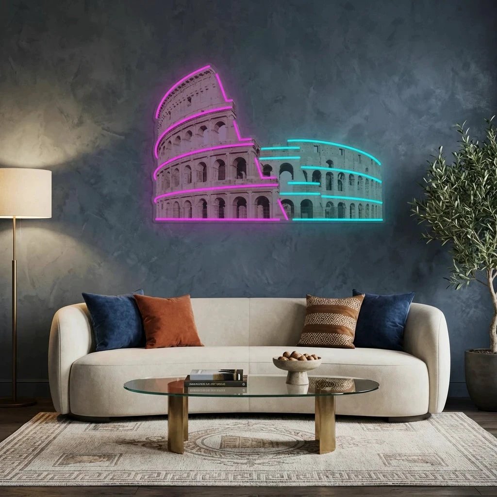 Colosseum Neon Artwork Led Neon Sign Light