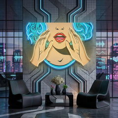 Comic Book Girl LED Neon Sign Light Pop Art