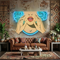 Comic Book Girl LED Neon Sign Light Pop Art