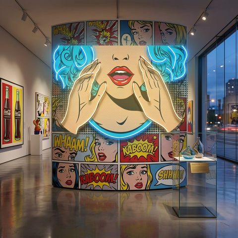 Comic Book Girl LED Neon Sign Light Pop Art