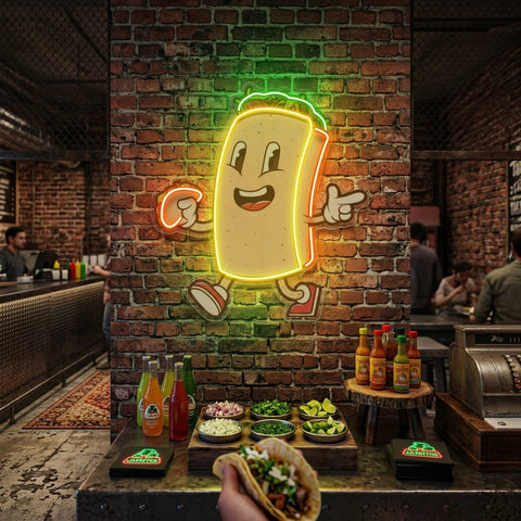 Cool Burrito LED Neon Sign Light Pop Art