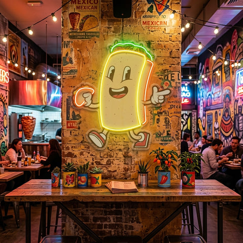 Cool Burrito LED Neon Sign Light Pop Art