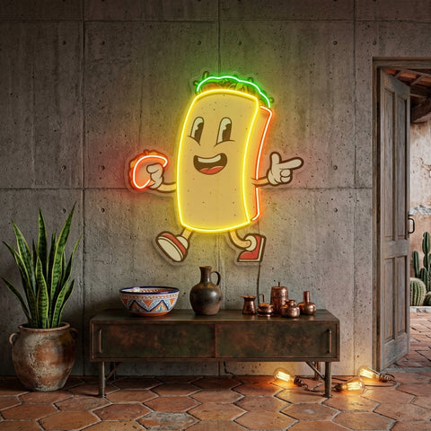 Cool Burrito LED Neon Sign Light Pop Art