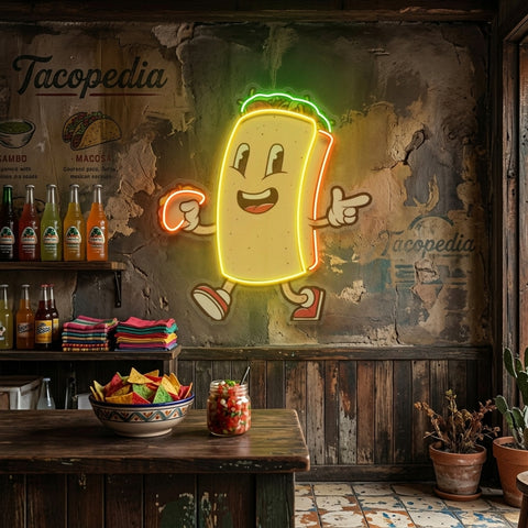 Cool Burrito LED Neon Sign Light Pop Art