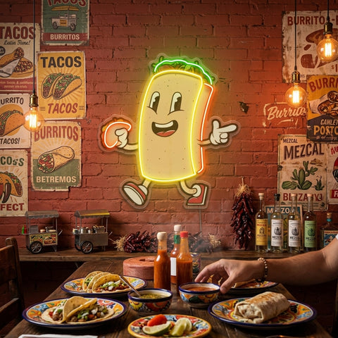 Cool Burrito LED Neon Sign Light Pop Art