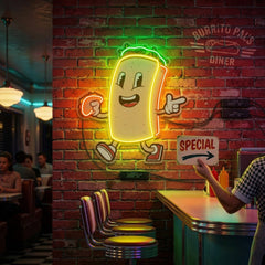 Cool Burrito LED Neon Sign Light Pop Art
