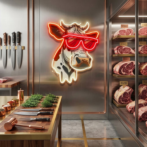 Cool Cow LED Neon Sign Light Pop Art