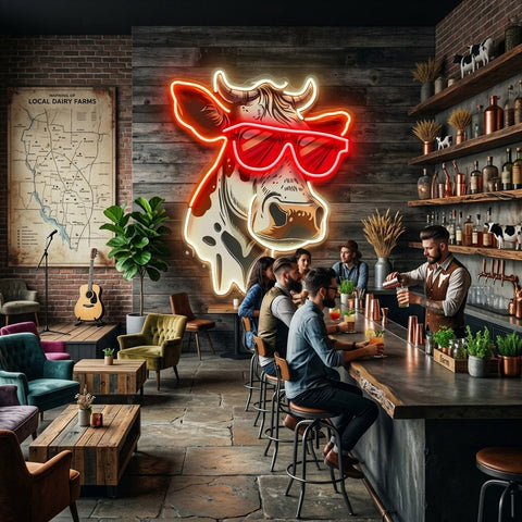 Cool Cow LED Neon Sign Light Pop Art
