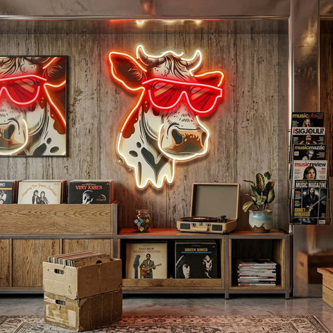 Cool Cow LED Neon Sign Light Pop Art
