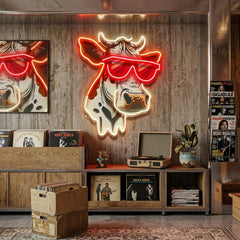 Cool Cow LED Neon Sign Light Pop Art