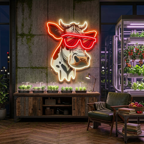 Cool Cow LED Neon Sign Light Pop Art