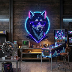 Cool Husky LED Neon Sign Light Pop Art