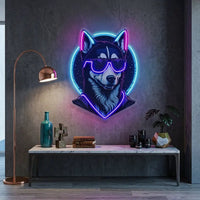 Cool Husky LED Neon Sign Light Pop Art