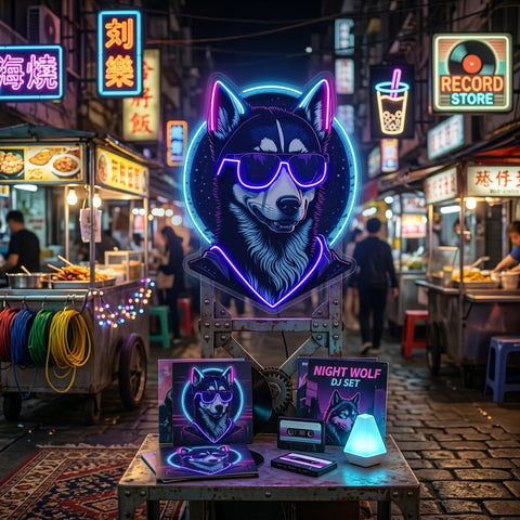Cool Husky LED Neon Sign Light Pop Art