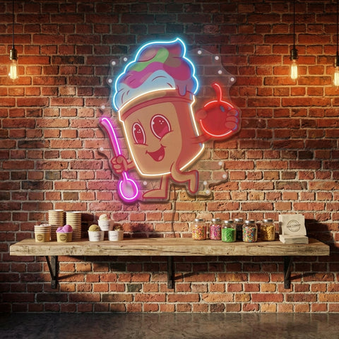 Cool Ice Cream LED Neon Sign Light Pop Art