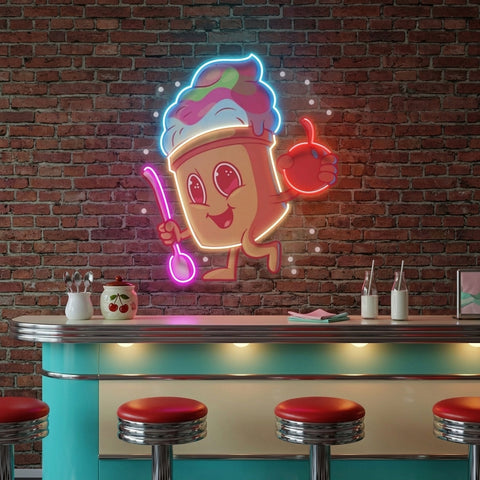 Cool Ice Cream LED Neon Sign Light Pop Art
