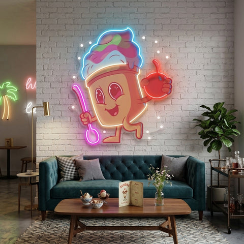 Cool Ice Cream LED Neon Sign Light Pop Art