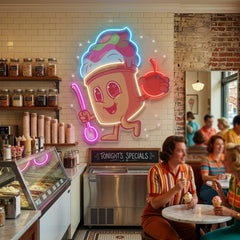 Cool Ice Cream LED Neon Sign Light Pop Art