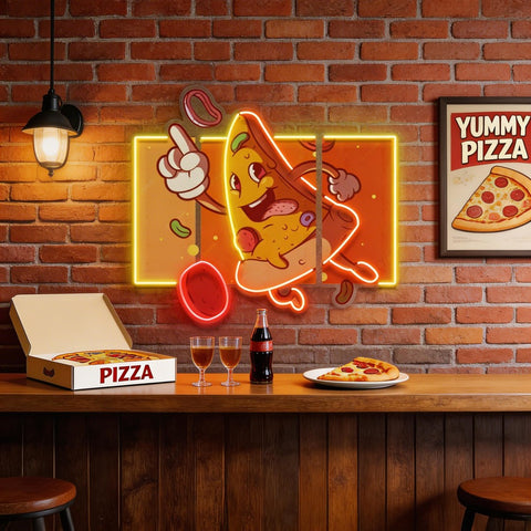 Cool Pizza Slice LED Neon Sign Light Pop Art