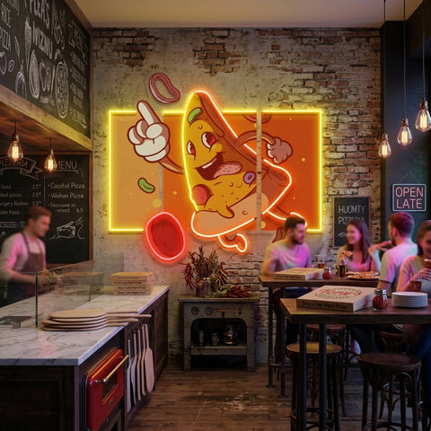 Cool Pizza Slice LED Neon Sign Light Pop Art
