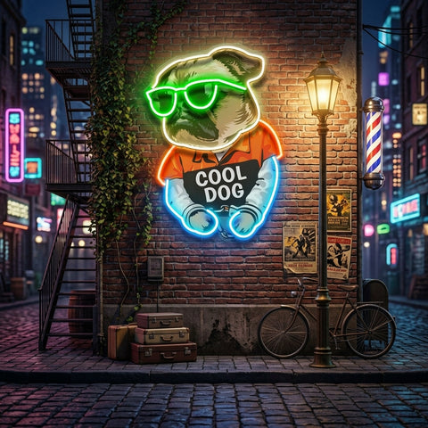 Cool Pug LED Neon Sign Light Pop Art