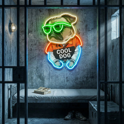 Cool Pug LED Neon Sign Light Pop Art