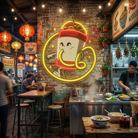 Cup Noodles LED Neon Sign Light Pop Art