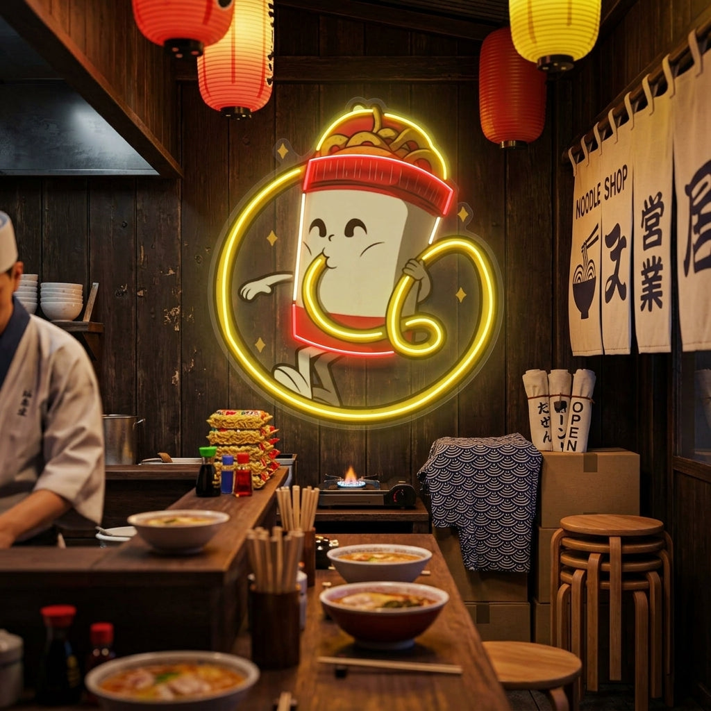 Cup Noodles LED Neon Sign Light Pop Art