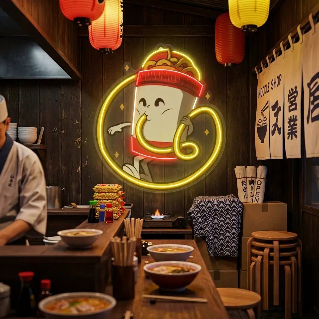 Cup Noodles LED Neon Sign Light Pop Art